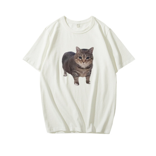 oiiai旋轉貓meme 短袖T恤表情包搞笑半袖衫上衣服趣味體恤衫背心