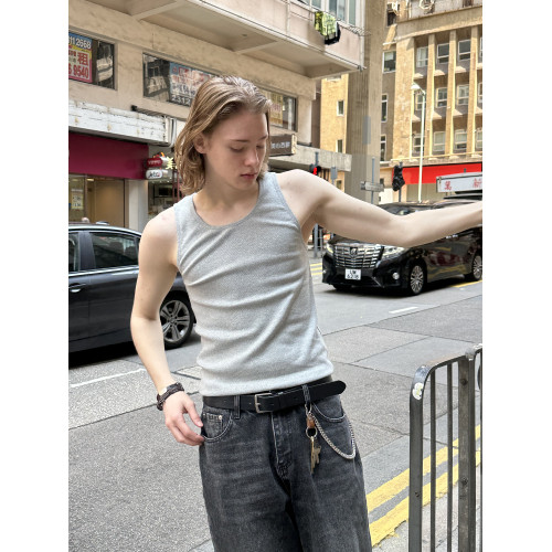 CountryMoment 290G重磅美式修身無袖打底衫背心男女百搭基礎款