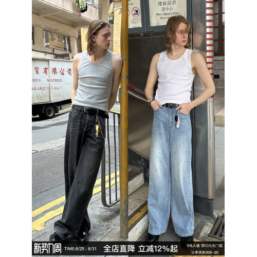 CountryMoment 290G重磅美式修身無袖打底衫背心男女百搭基礎款