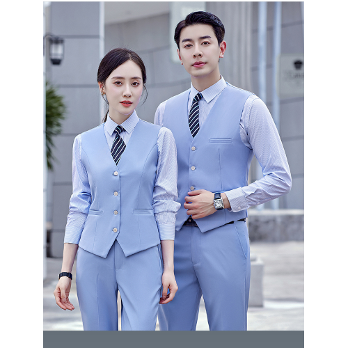 新款馬甲結婚主持演講職業裝坎肩台球餐廳銀行馬夾工作服酒紅色