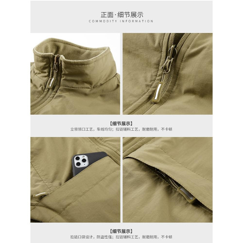 速乾馬甲多口袋防水防風春秋季搖粒絨雙面穿馬夾立領寬松無袖坎肩