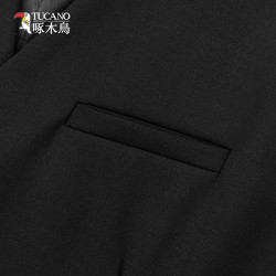 啄木鳥新款V領商務新郎婚禮西服禮服英倫風馬甲修身兄弟團伴郎服