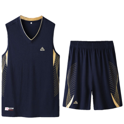 背心短褲套裝男純棉透氣加肥加大中年休閒晨練運動跑步健身籃球服