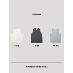 WITHSUUGAR｜Basic 日常基礎系列 華夫格圓領無袖背心親膚透氣