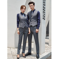 馬甲三件套職業裝男女同款正裝4s店工裝售樓部秋酒店甲工作服西裝