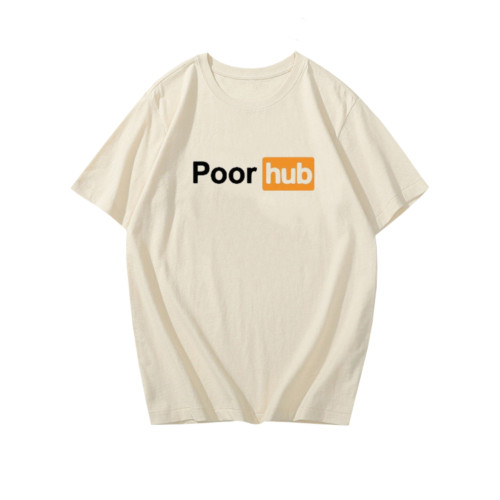 Painhub PoorHub 惡搞搞笑英文T恤短袖半袖衫上衣服體恤衫背心棉