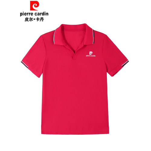 皮爾卡丹純棉短袖polo衫女2025年夏季新款媽媽工作服翻領T恤上衣