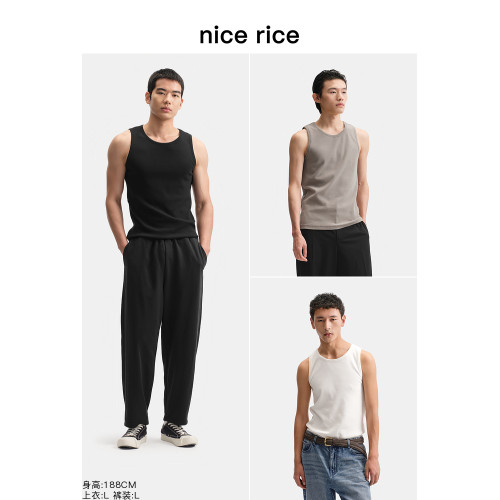 nice rice好飯  r.系列新品280G微彈修身羅紋打底背心NHC01122