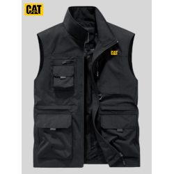 男款戶外大碼工裝馬甲春秋季新款CAT/卡特坎肩多口袋運動馬甲