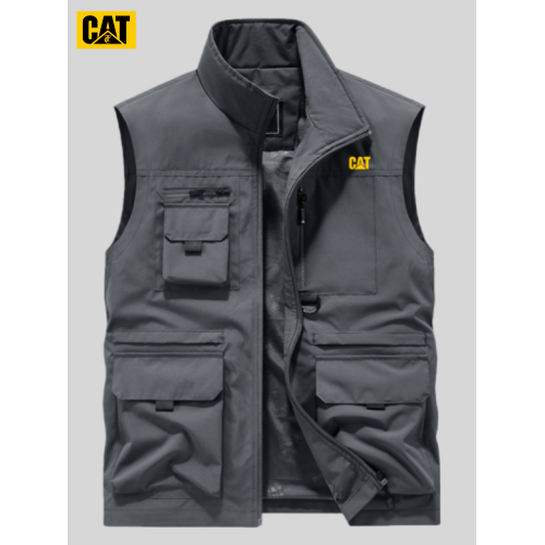 男款戶外大碼工裝馬甲春秋季新款CAT/卡特坎肩多口袋運動馬甲