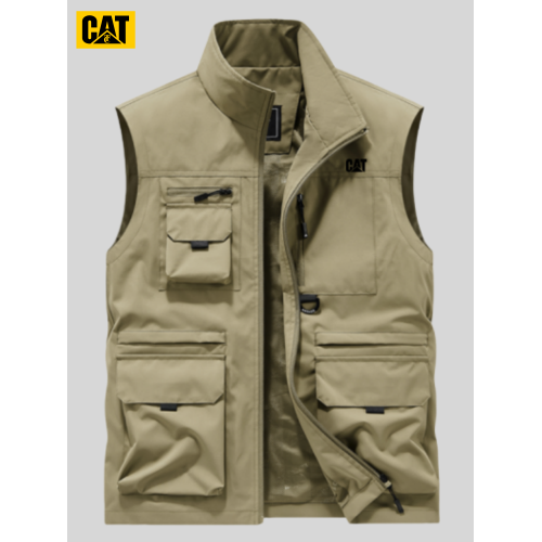 男款戶外大碼工裝馬甲春秋季新款CAT/卡特坎肩多口袋運動馬甲