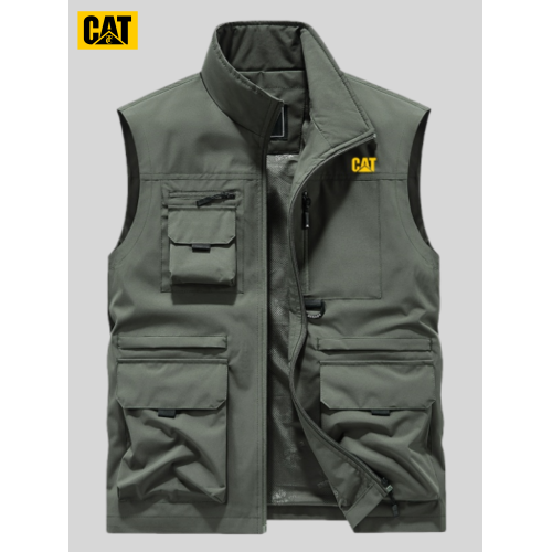 男款戶外大碼工裝馬甲春秋季新款CAT/卡特坎肩多口袋運動馬甲