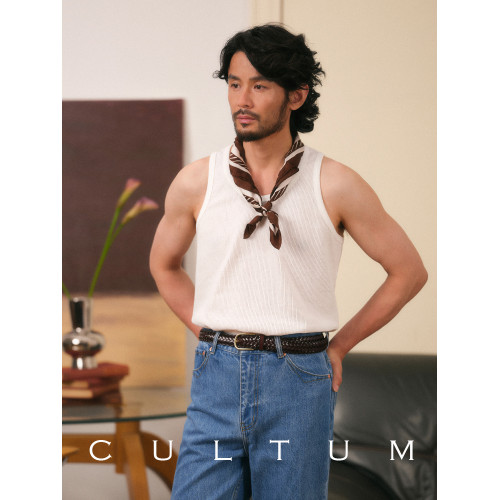 【重磅純棉透氣網眼】CULTUM意式無袖運動健身打底內搭坎肩背心男