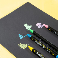 guangna acrylic marker丙烯馬克筆 雙頭軟硬  廣納亞克力記號筆