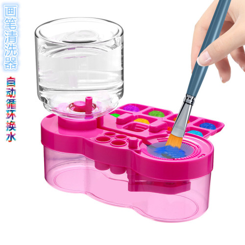 爆款畫筆清洗器毛筆顔料清洗盒美術繪畫調色板水彩國畫洗筆杯