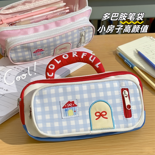 學生高顔值筆袋小衆不撞款多巴胺可攜式文具盒女生大容量初中高中生
