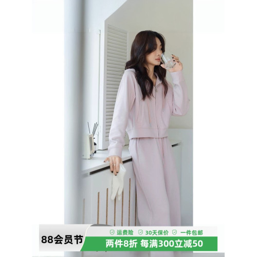 衛衣秋季時尚設計感韓版寬松顯瘦連帽套裝洋氣2025休閒兩件套新款