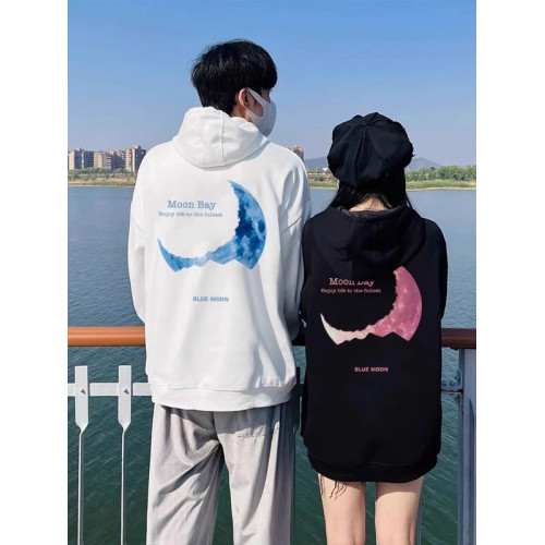 ins超火情侶裝高級感小衆2025新款秋冬季女士連帽衛衣外套男士款