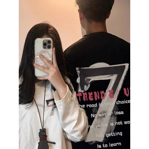 ins超火高質量情侶裝2025新款秋冬季女士圓領美式衛衣外套男士款