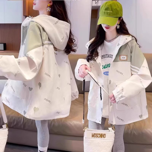 初中學生秋季薄款風衣外套少女孩大童春秋裝學院風寬松百搭沖鋒衣