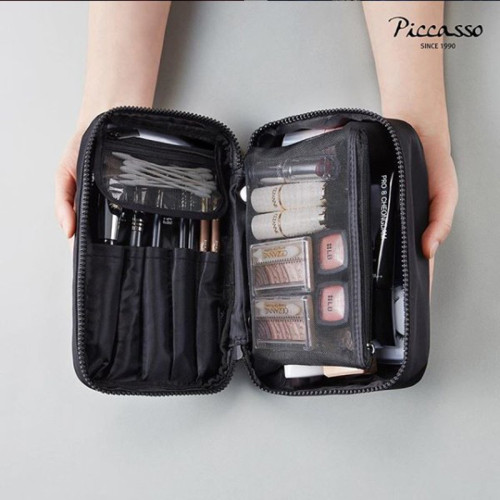 PICCASSO韓國CARRIER COMBO黑色手提化妝包工具收納旅行外出用