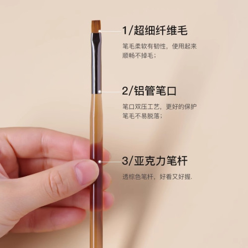 日本美甲筆刷子掃掃筆建搆筆半透桿光療彩繪拉線筆漸變筆