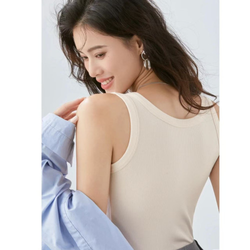 吊帶背心女士外穿2025年夏季新款遮副乳修身螺紋無袖百搭打底衫