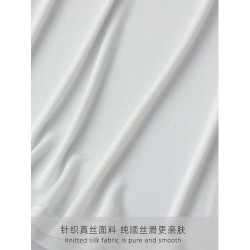 夏季桑蠶絲防走光打底襯裙 真絲簡約透氣 蕾絲花邊性感包臀半身裙