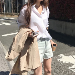 襯衫女韓版2025新款夏季白色純棉防曬長袖上衣設計感小衆洋氣襯衣