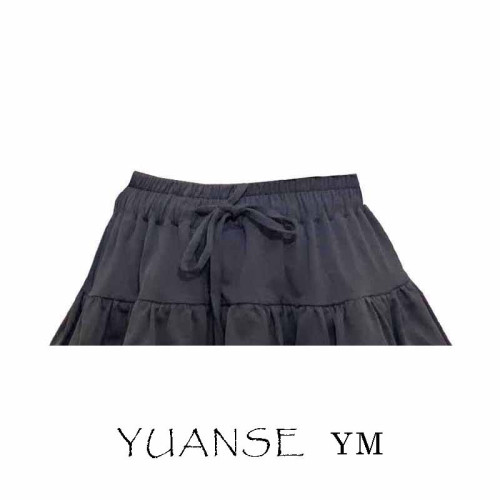 日系甜美蕾絲拼接短裙女夏季芭蕾風百搭顯瘦氣質運動蛋糕百褶裙褲