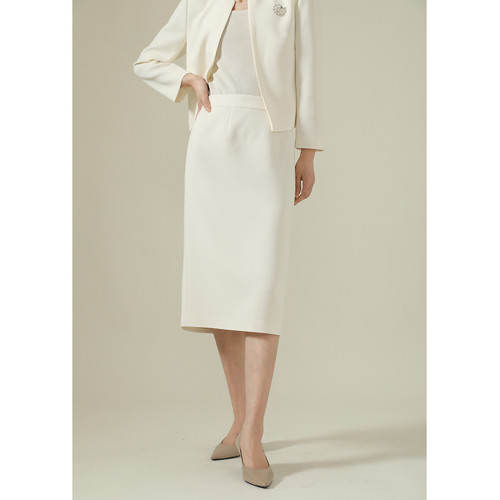 MAS&JM 日本三醋酸H型一步裙 直身裙 通勤半身裙 簡約顯瘦622211