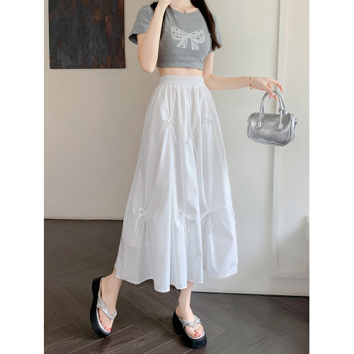 粉色半身裙高級感氣質女夏季2025新款高腰顯瘦不規則a字半身長裙