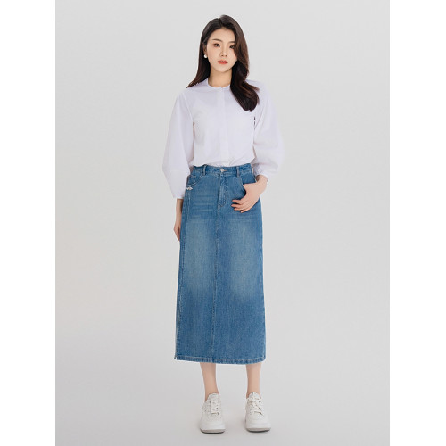 李子木夏季半身裙女2025新款a字中長款顯瘦遮胯遮肚子拼接牛仔裙 李子木夏季半身裙女2025新款a字中長款顯瘦遮胯遮肚子拼接牛仔裙