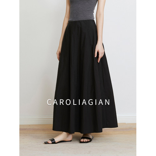 Carolingian小衆設計重磅！高密日本棉微皺半身裙 氣質長裙