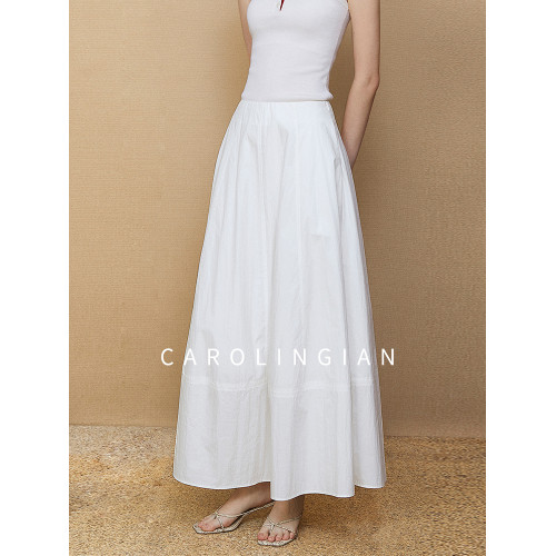 Carolingian小衆設計重磅！高密日本棉微皺半身裙 氣質長裙