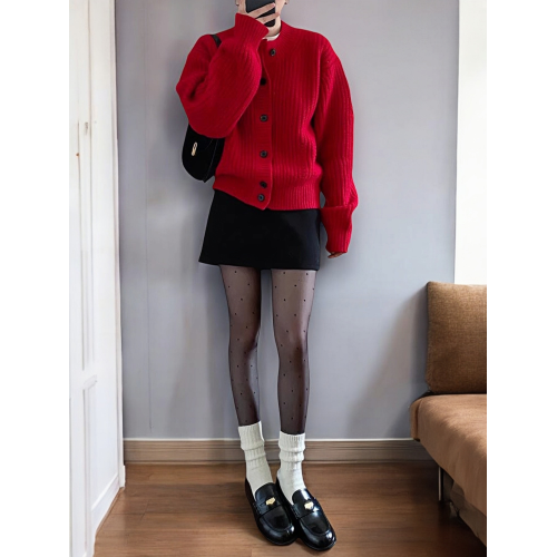 Basic House/百家好灰色西裝短裙女夏季小個子包臀A字半身打底裙