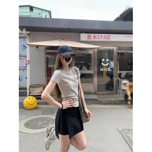 1077 ST高個子加長 防走光側開叉包臀裙褲女高腰包臀半身運動短裙