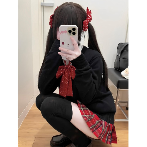 原創正版小辣椒jk製服套裝春秋日系校供感半身短裙百褶裙格子裙女