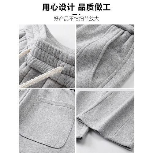 2025直筒衛褲男春季美式高街褶皺繖兵褲寬松濶腿運動休閒長褲子