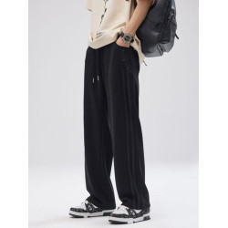 美式潮牌寬鬆休閒褲男春夏直筒濶腿長褲百搭雅賽爾冰絲垂感運動褲