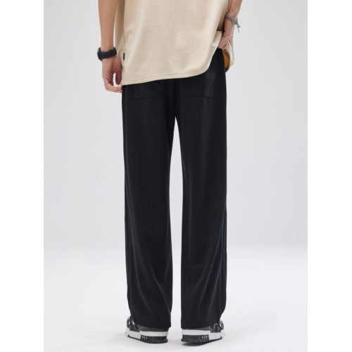 美式潮牌寬鬆休閒褲男春夏直筒濶腿長褲百搭雅賽爾冰絲垂感運動褲