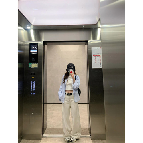 韓系藍色條紋小狗刺綉襯衫外套女夏季新款透氣防曬高級感長袖襯衣