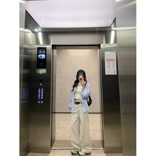 韓系藍色條紋小狗刺綉襯衫外套女夏季新款透氣防曬高級感長袖襯衣