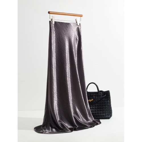 嘉綺瑞希 性價比推薦7色！加厚柔軟醋酸質感 緞面顯瘦斜裁半身裙