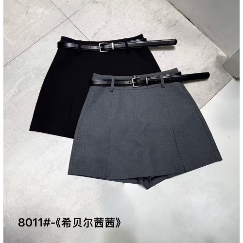 希貝爾XIBEIER短褲2025春夏新款女西裝短裙假兩件褲裙前裙後褲女