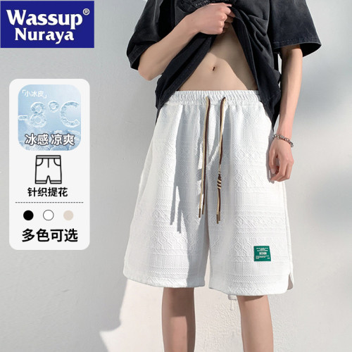 WASSUP NURAYA夏季新款美式潮牌短褲男士寬松運動休閒沙灘工裝褲
