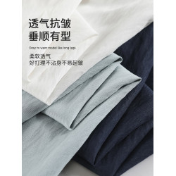 拉夏貝爾藏青色冰絲半身裙女夏薄款高腰顯瘦繖裙a字中長款山本裙