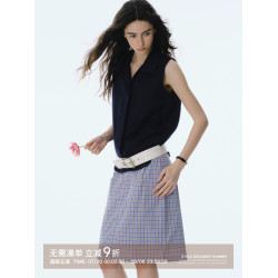 Cycle Document 老錢風遮肉顯瘦暗門襟襯衣棉麻無袖背心襯衫女夏
