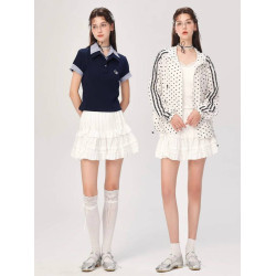 BZXO設計感小衆蕾絲花邊蛋糕裙女夏季新款甜美百搭A字短裙百褶裙