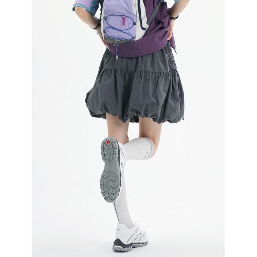 HWHGERA夏季新款戶外運動雲朵花苞短裙女學生休閒A字高腰蓬蓬裙子